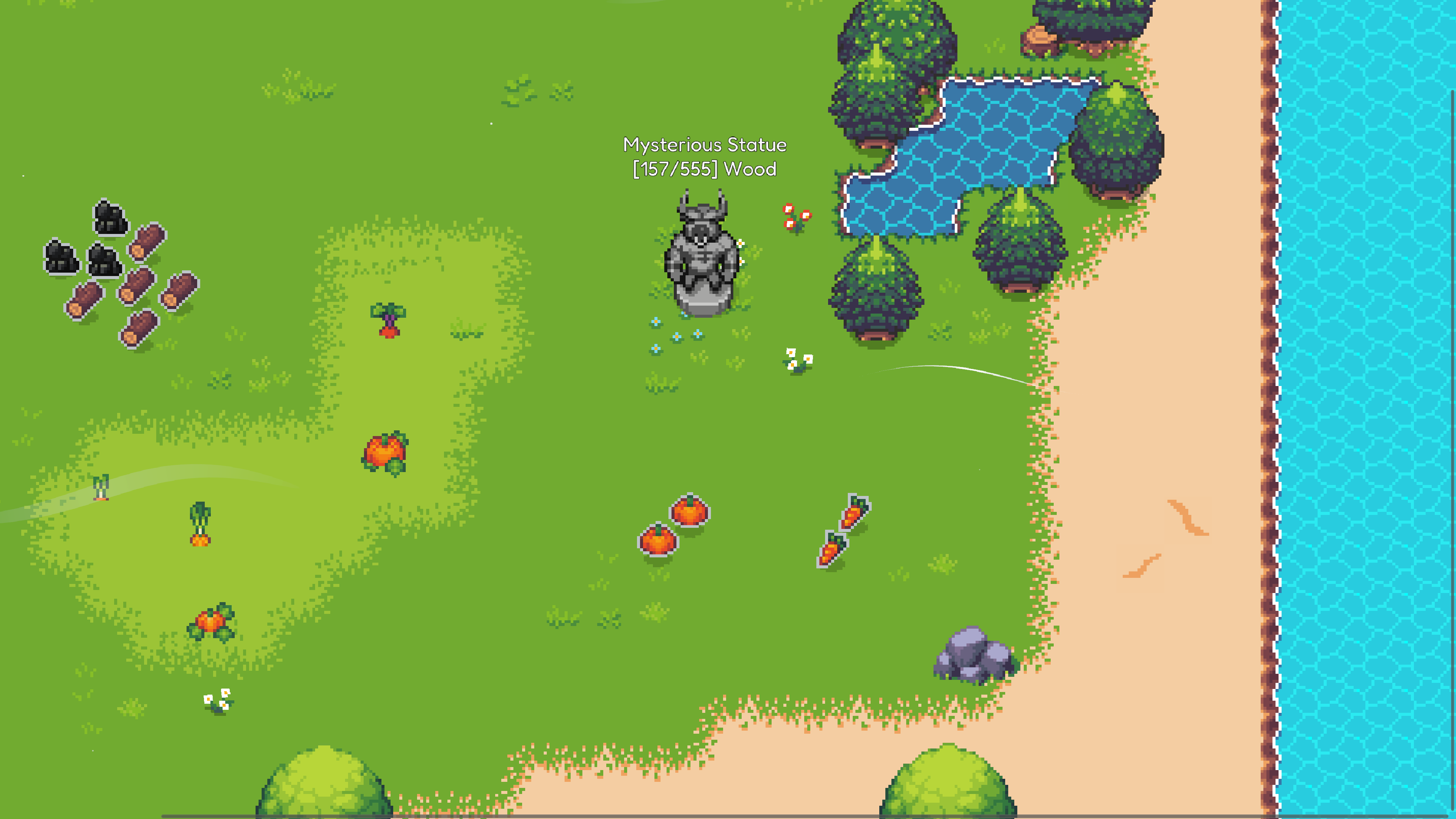 Suncraft - Foraging and Statue